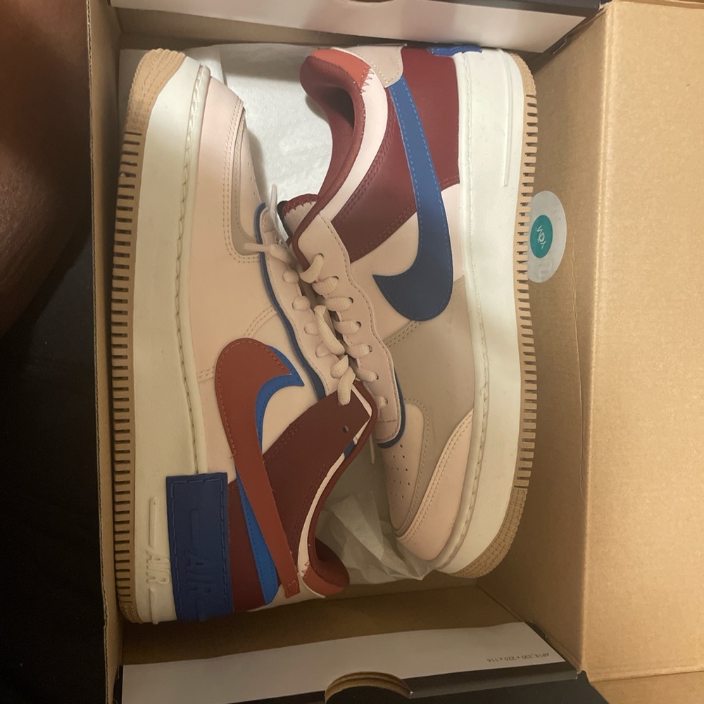 Nike Kids' Red, Blue, and Cream Sneakers